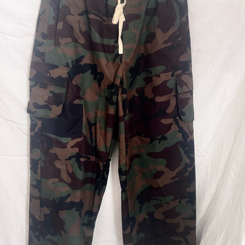 Woman’s Reason Camo Cargo Pants - Green/Brown Woodland